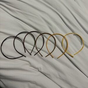 Set of 6 Headbands in different shades of brown